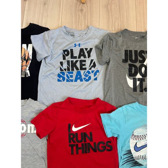 Bundle of Boy's size 6 Short Sleeve T-Shirts, Tees Nike Under Armour - Picture 9 of 11